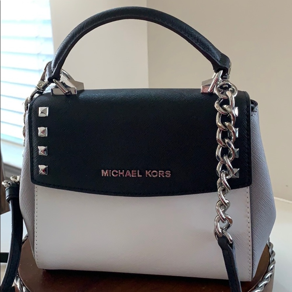 Michael Kors Karla Mini TH Leather Crossbody Bag